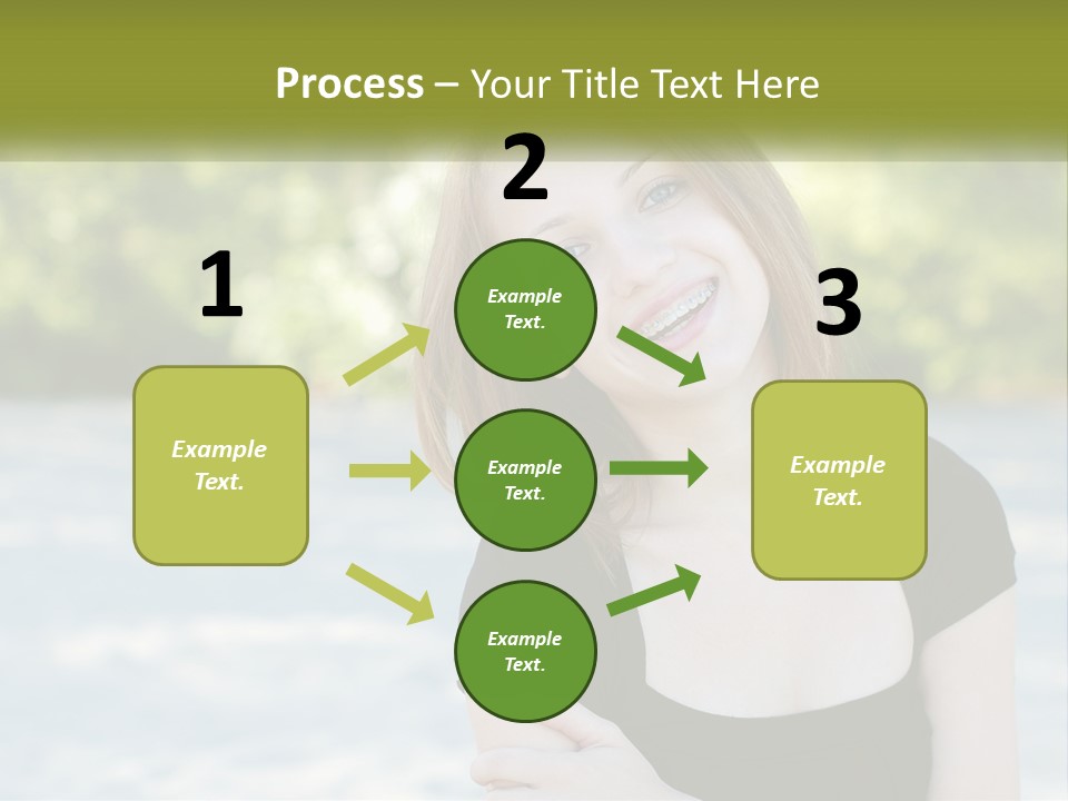 Female Smile Young PowerPoint Template