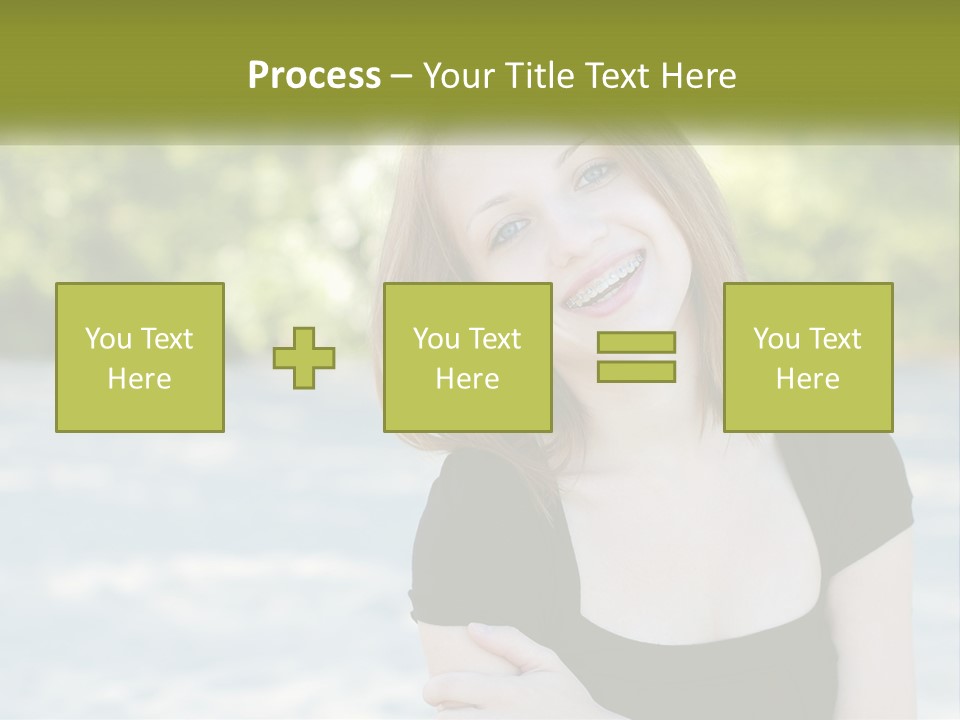 Female Smile Young PowerPoint Template