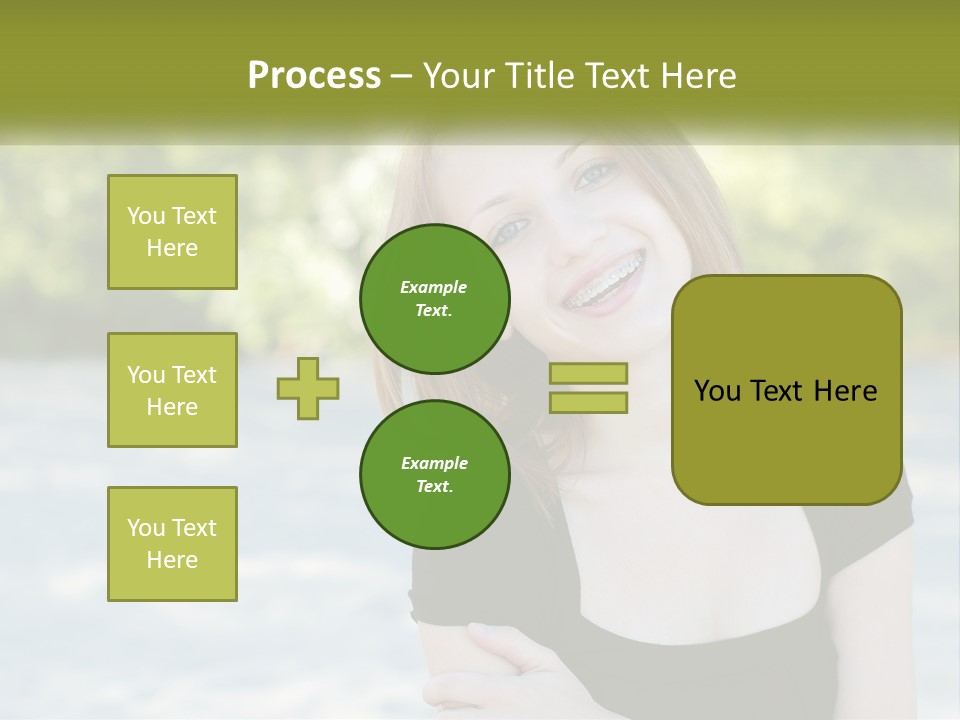 Female Smile Young PowerPoint Template