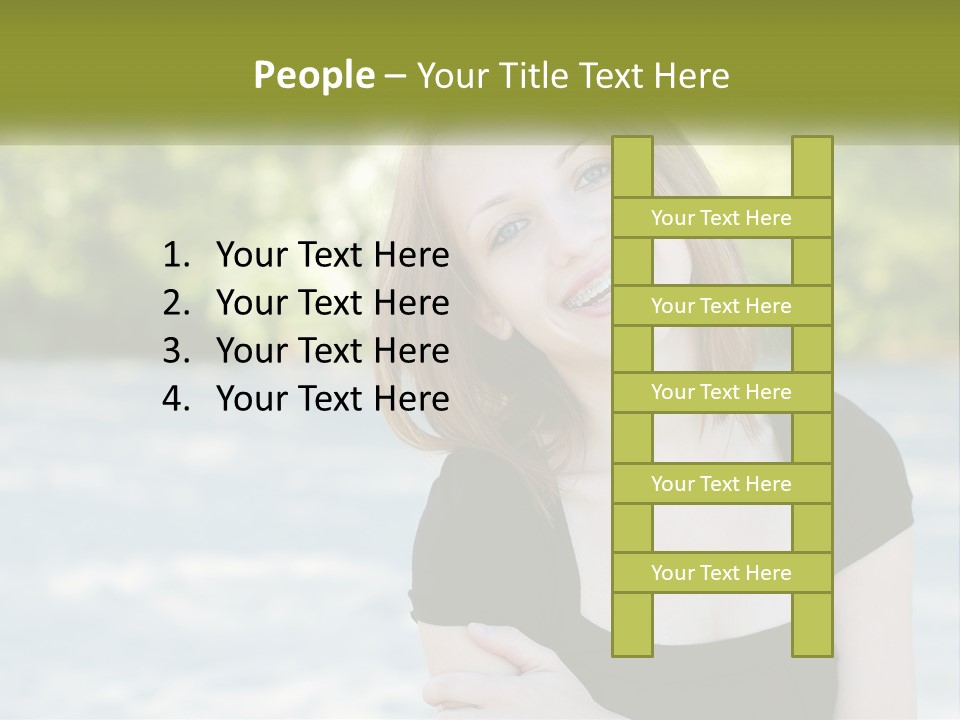 Female Smile Young PowerPoint Template