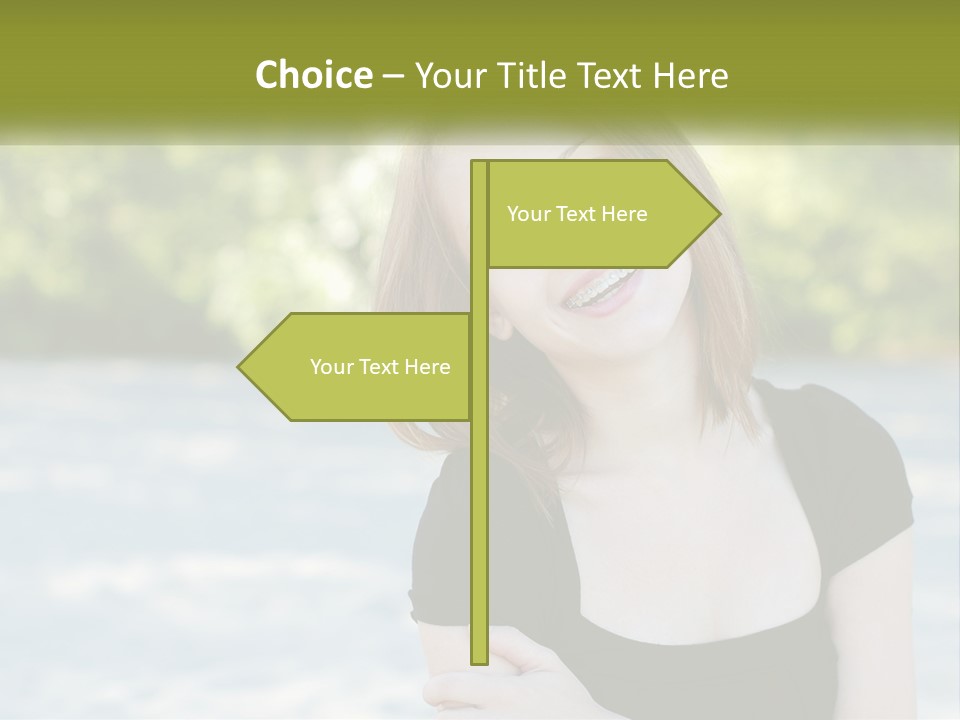 Female Smile Young PowerPoint Template