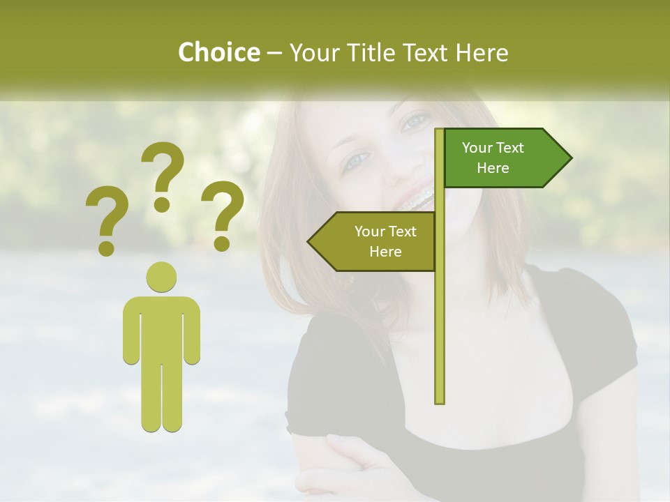 Female Smile Young PowerPoint Template