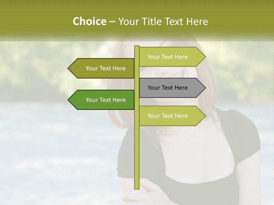 Female Smile Young PowerPoint Template