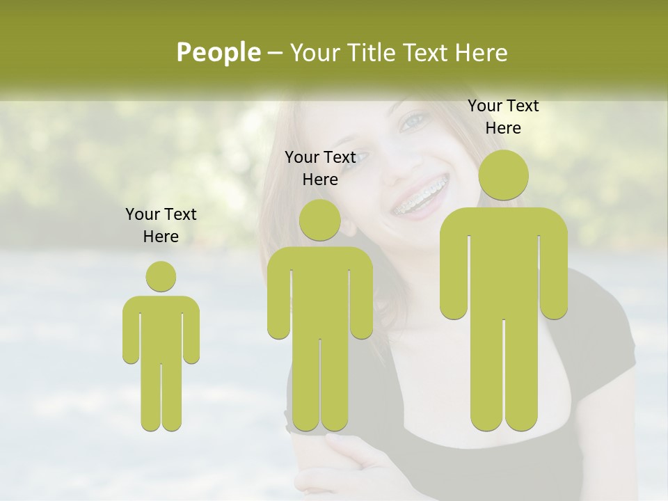 Female Smile Young PowerPoint Template