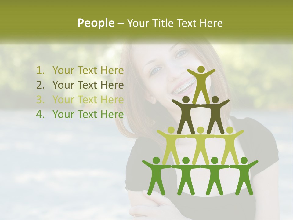 Female Smile Young PowerPoint Template