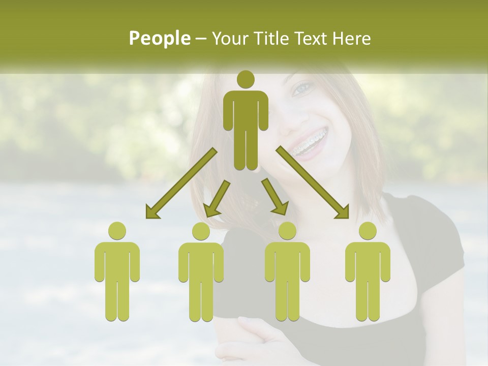 Female Smile Young PowerPoint Template