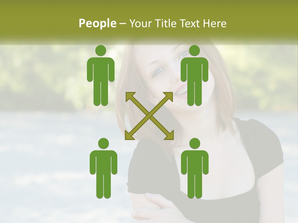 Female Smile Young PowerPoint Template