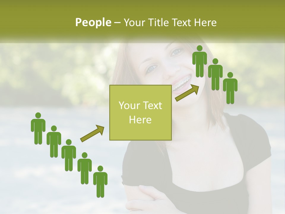 Female Smile Young PowerPoint Template