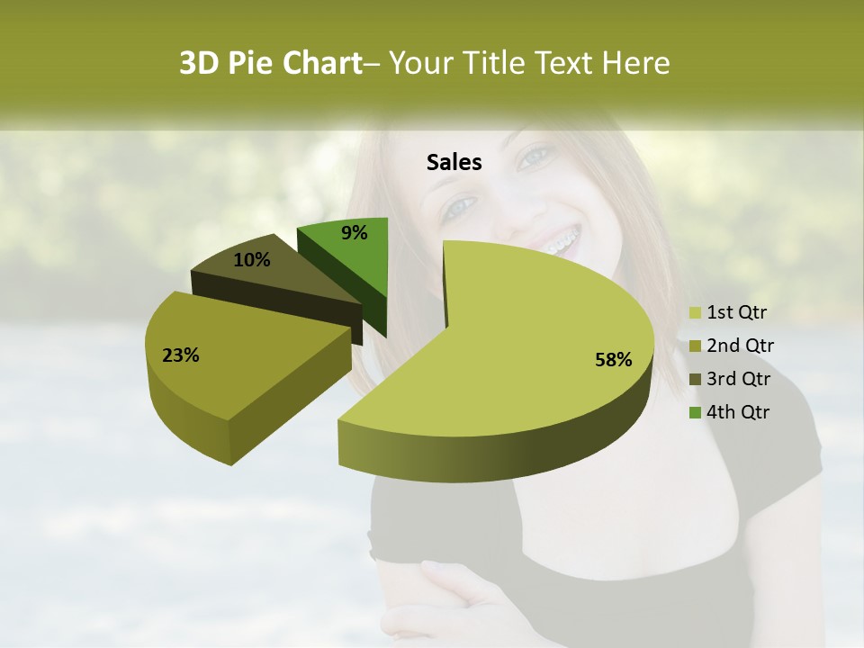 Female Smile Young PowerPoint Template
