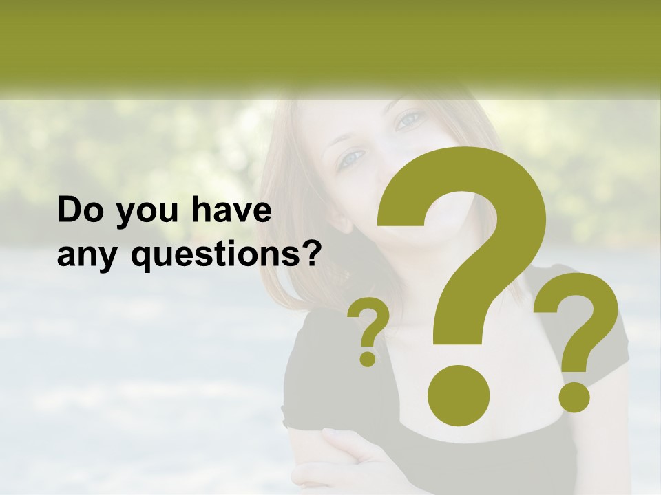 Female Smile Young PowerPoint Template