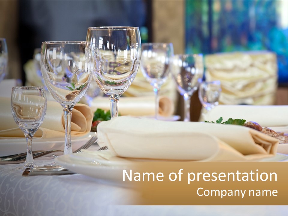 Decoration Large Dinner PowerPoint Template