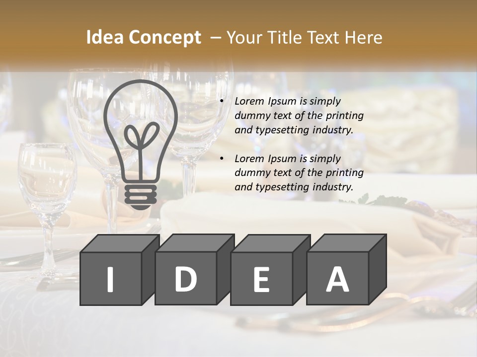 Decoration Large Dinner PowerPoint Template