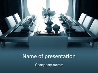 Dinner Restaurant Decor PowerPoint Template