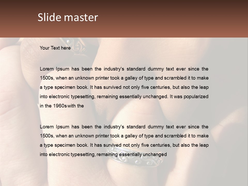 Interracial Finger International PowerPoint Template