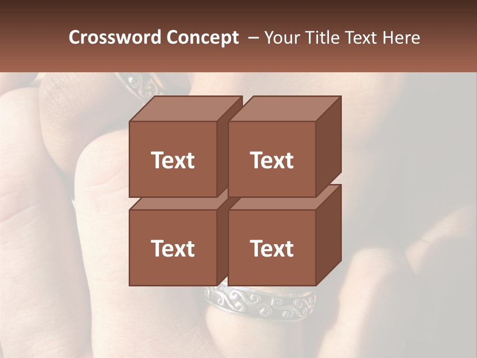 Interracial Finger International PowerPoint Template