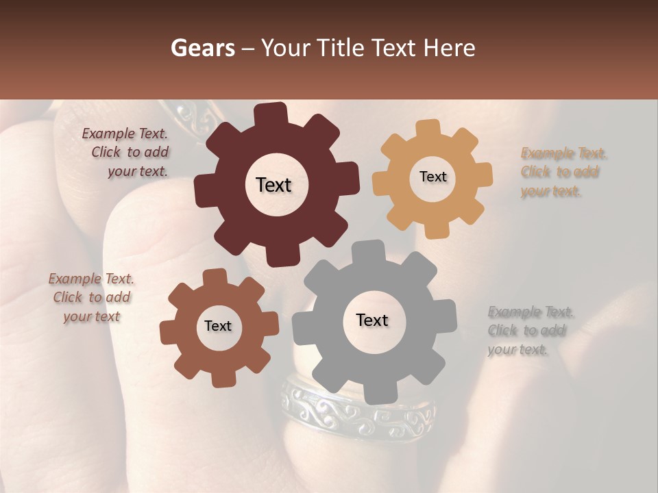 Interracial Finger International PowerPoint Template