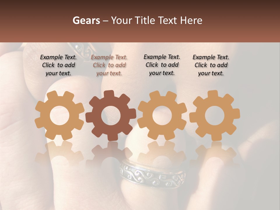 Interracial Finger International PowerPoint Template