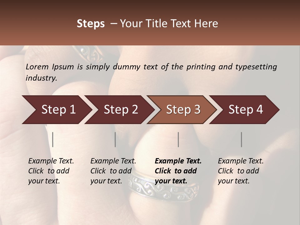 Interracial Finger International PowerPoint Template