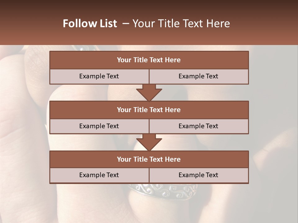 Interracial Finger International PowerPoint Template