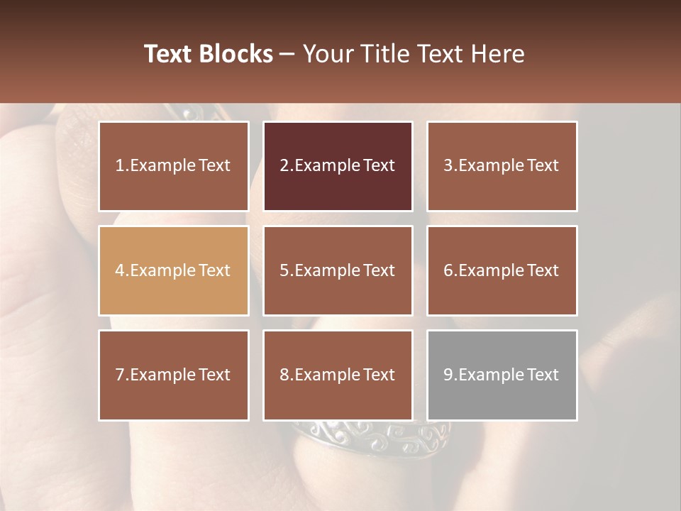 Interracial Finger International PowerPoint Template