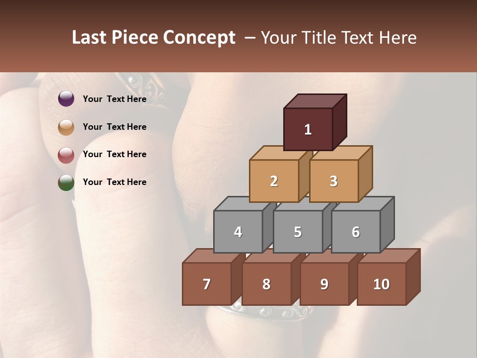 Interracial Finger International PowerPoint Template