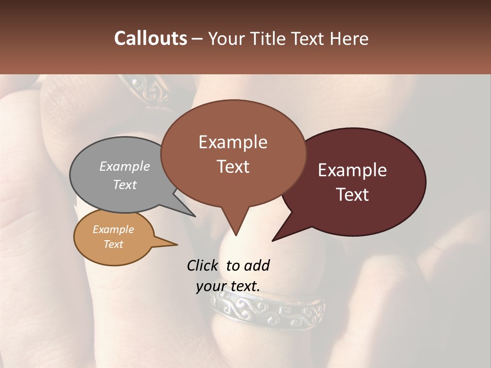 Interracial Finger International PowerPoint Template