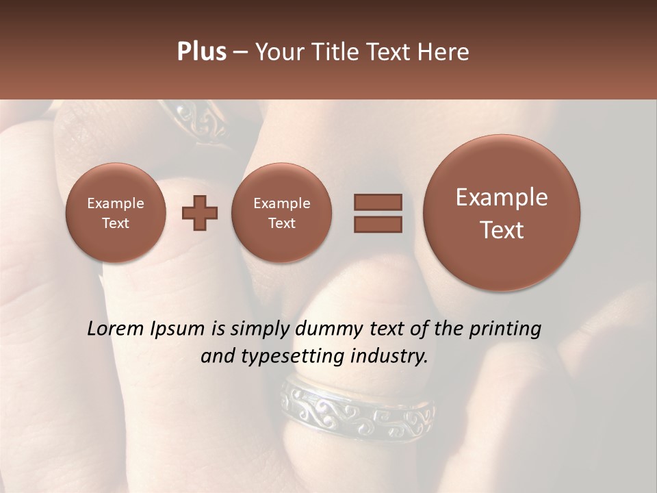 Interracial Finger International PowerPoint Template