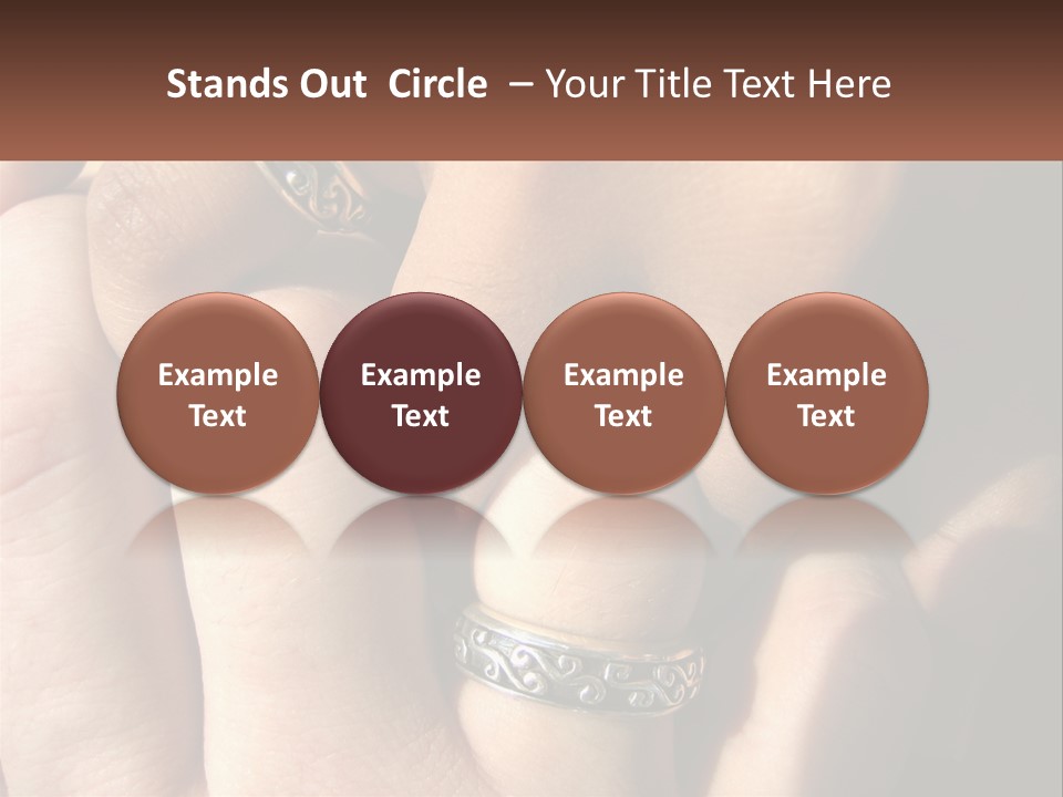 Interracial Finger International PowerPoint Template