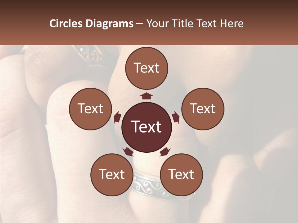 Interracial Finger International PowerPoint Template