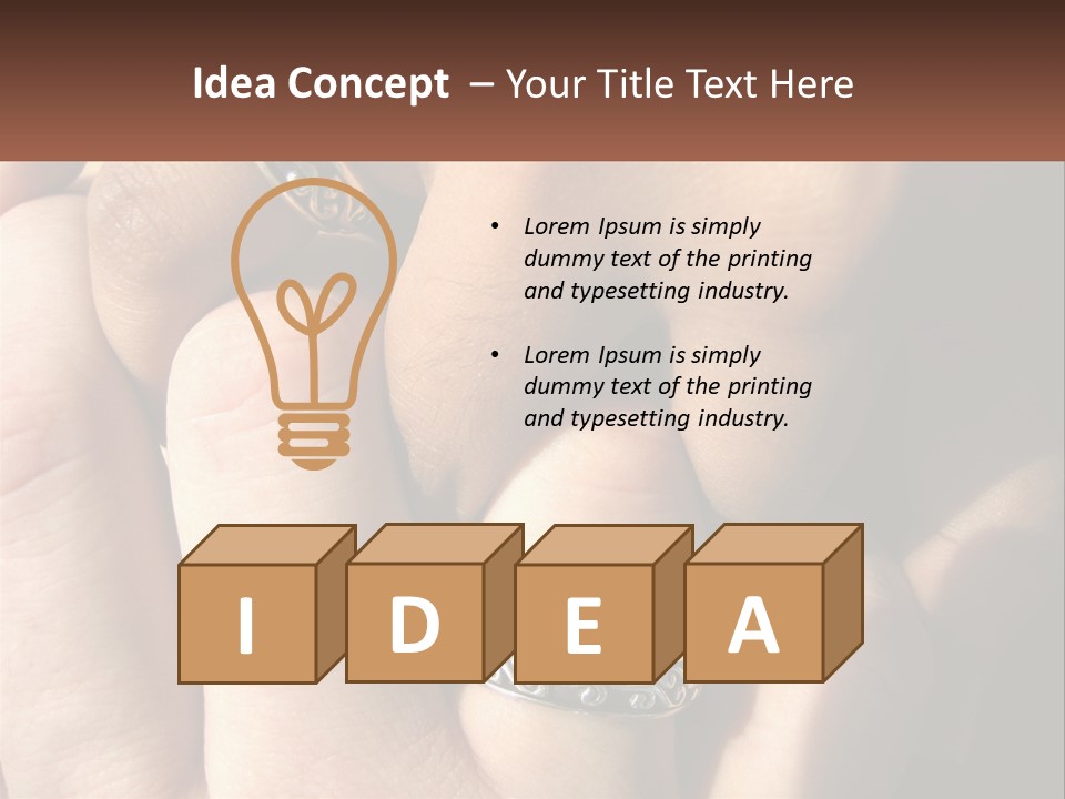 Interracial Finger International PowerPoint Template