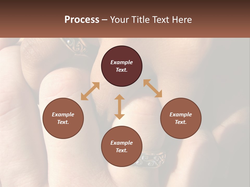 Interracial Finger International PowerPoint Template