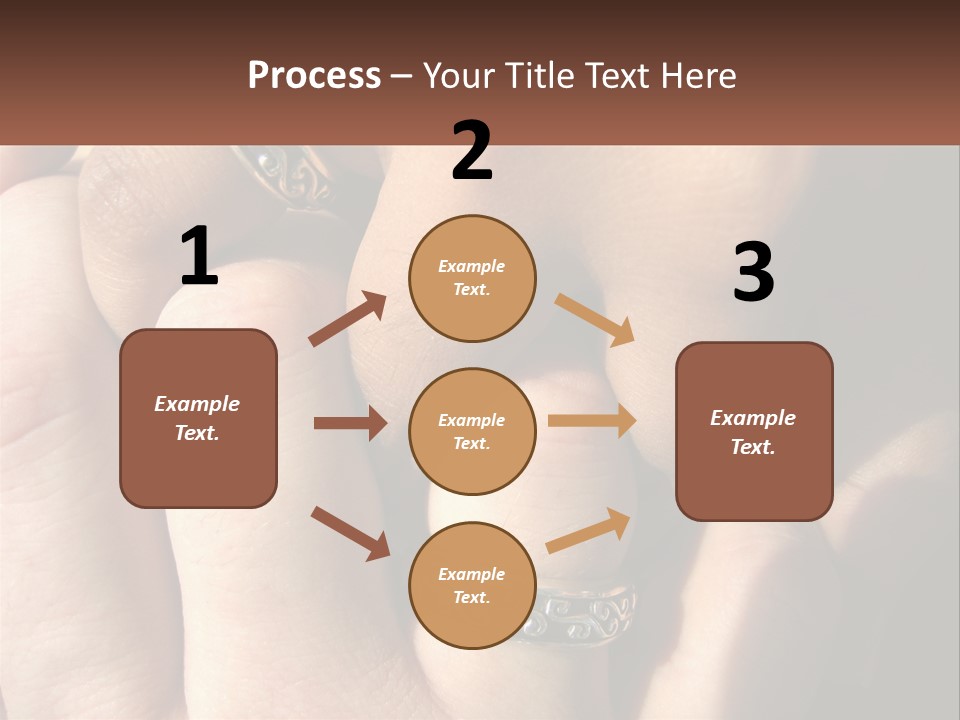 Interracial Finger International PowerPoint Template