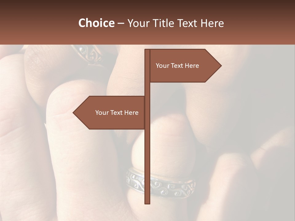 Interracial Finger International PowerPoint Template