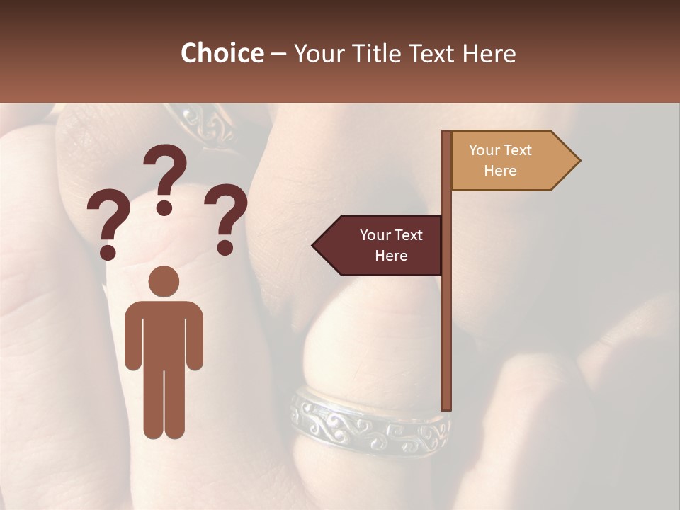 Interracial Finger International PowerPoint Template