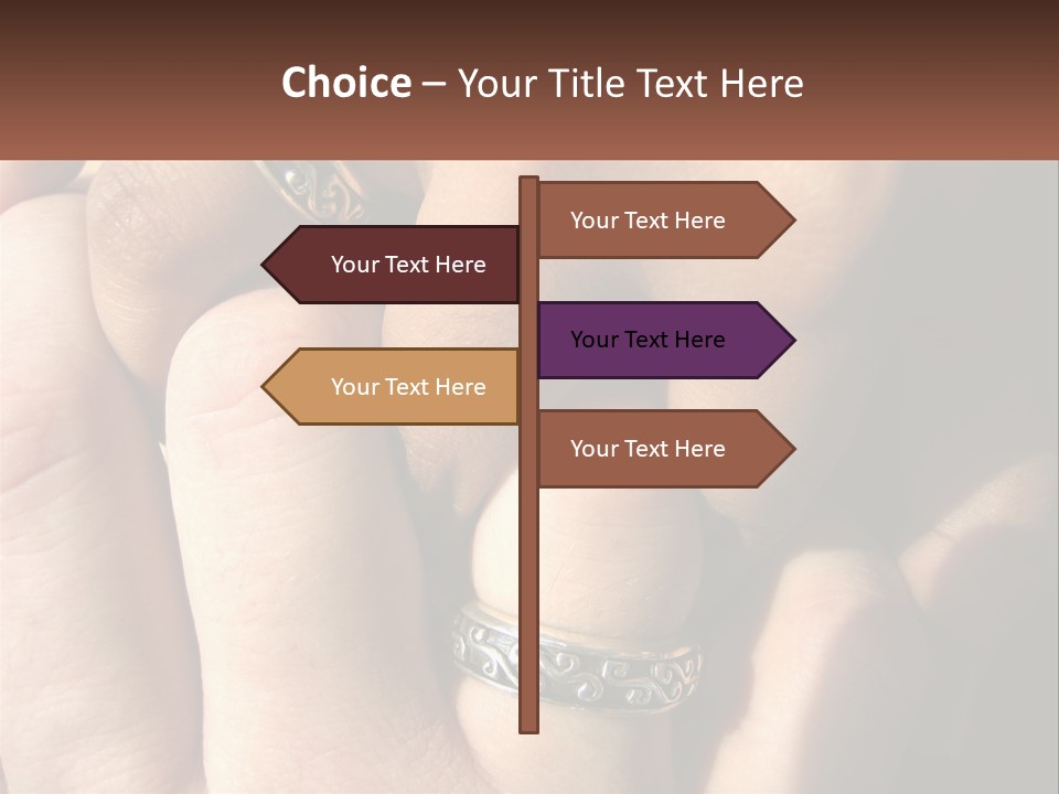 Interracial Finger International PowerPoint Template