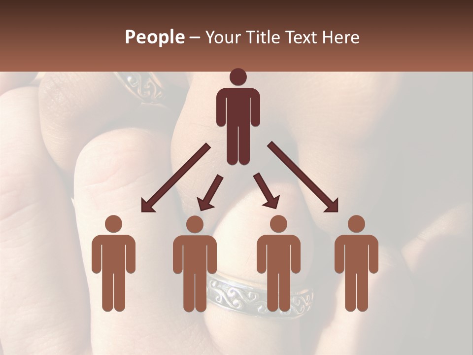 Interracial Finger International PowerPoint Template