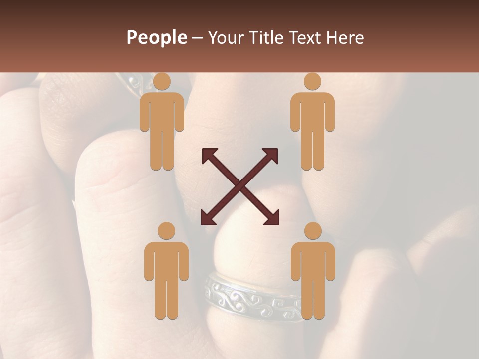 Interracial Finger International PowerPoint Template