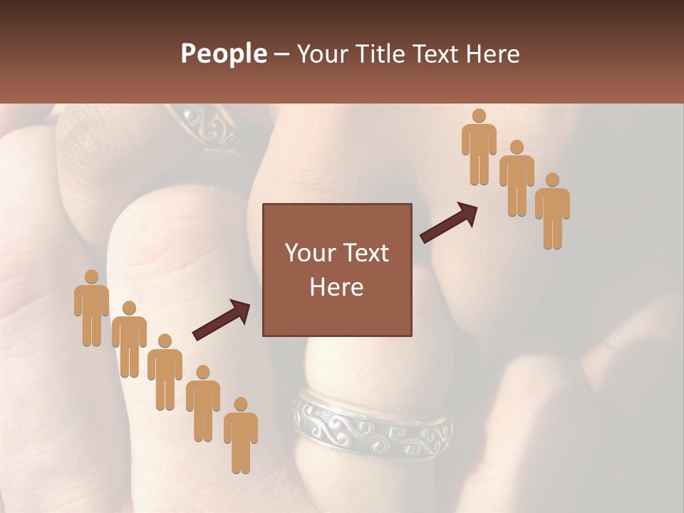 Interracial Finger International PowerPoint Template