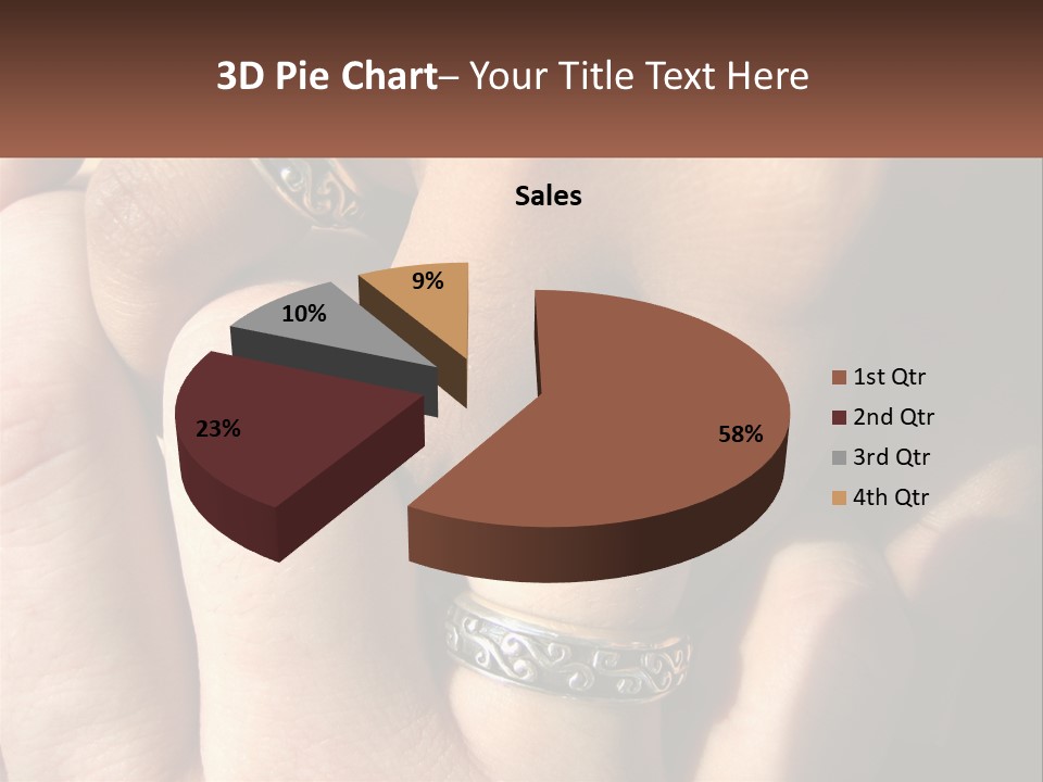 Interracial Finger International PowerPoint Template