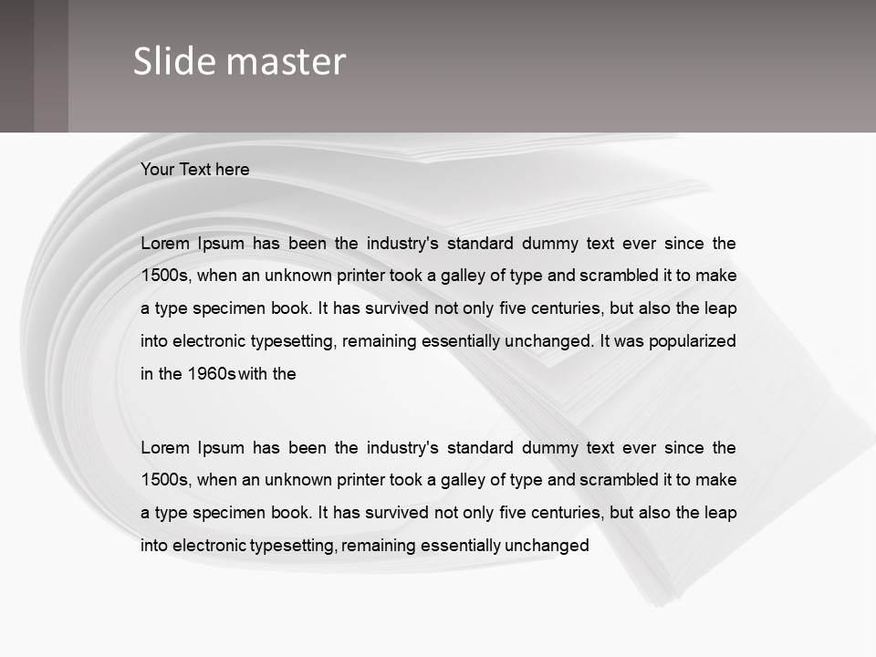 Background Cut Out Stationery PowerPoint Template