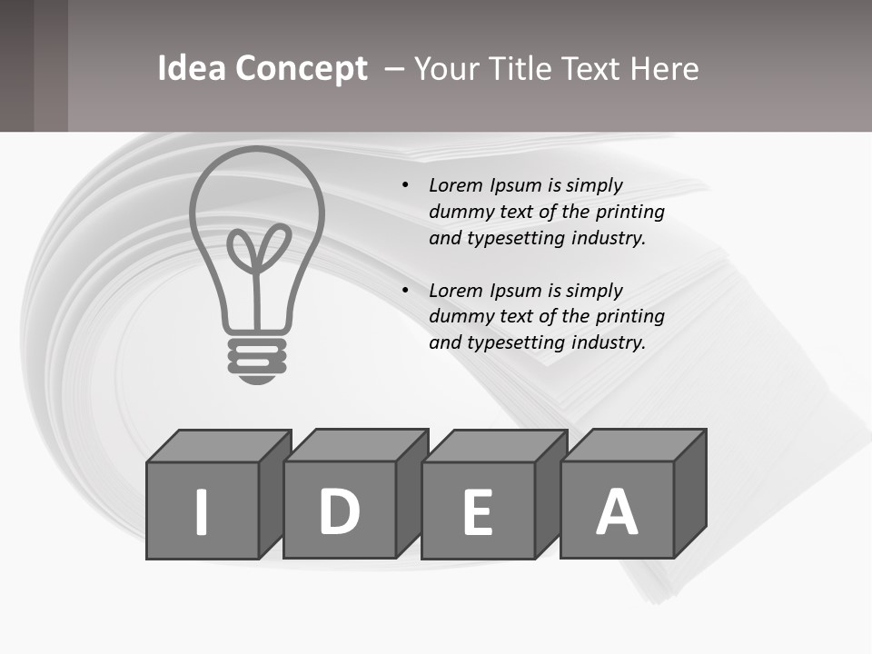 Background Cut Out Stationery PowerPoint Template