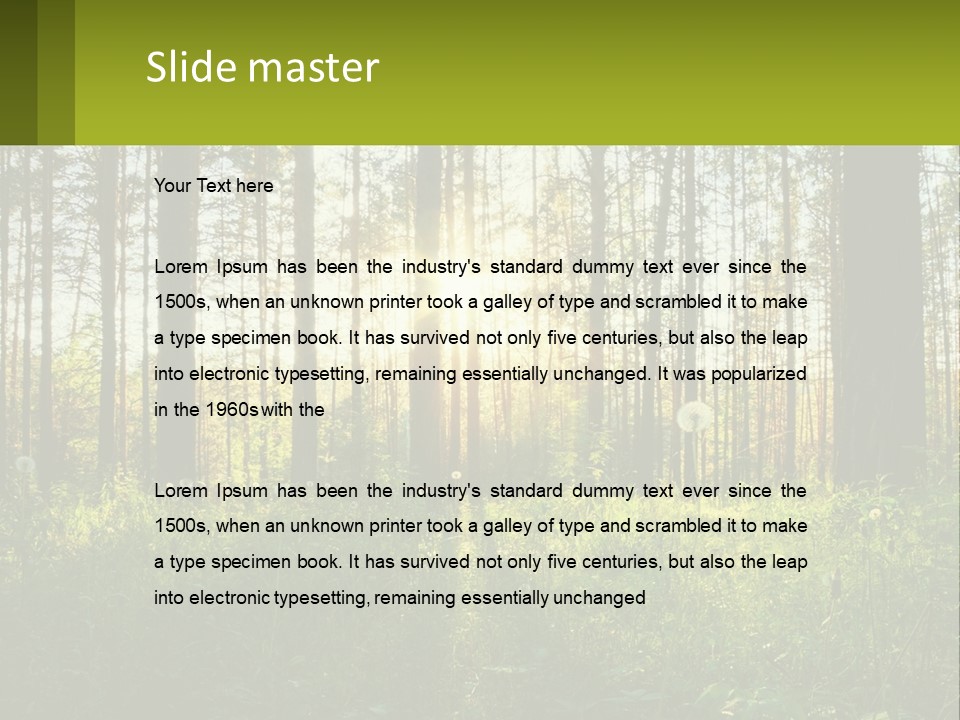 Plant Trees Light PowerPoint Template