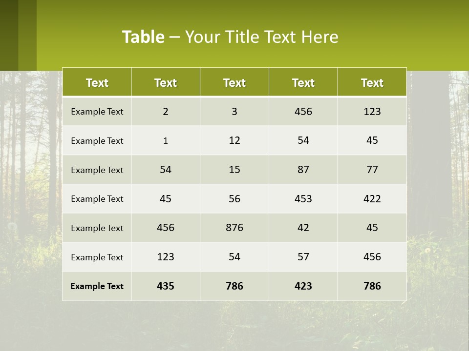 Plant Trees Light PowerPoint Template