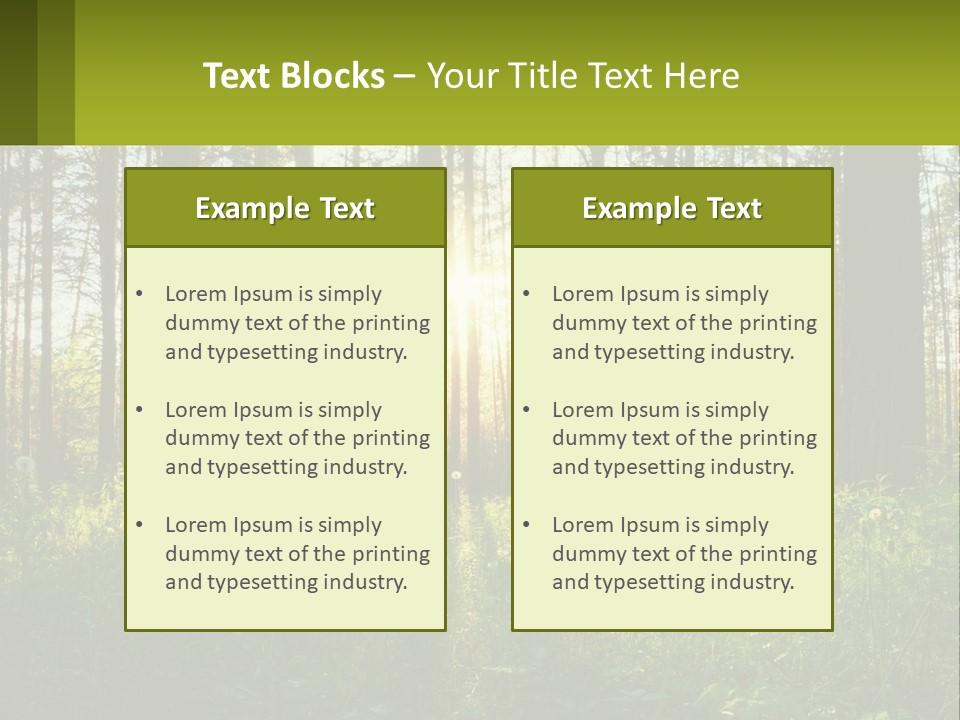 Plant Trees Light PowerPoint Template