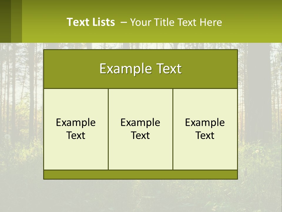 Plant Trees Light PowerPoint Template