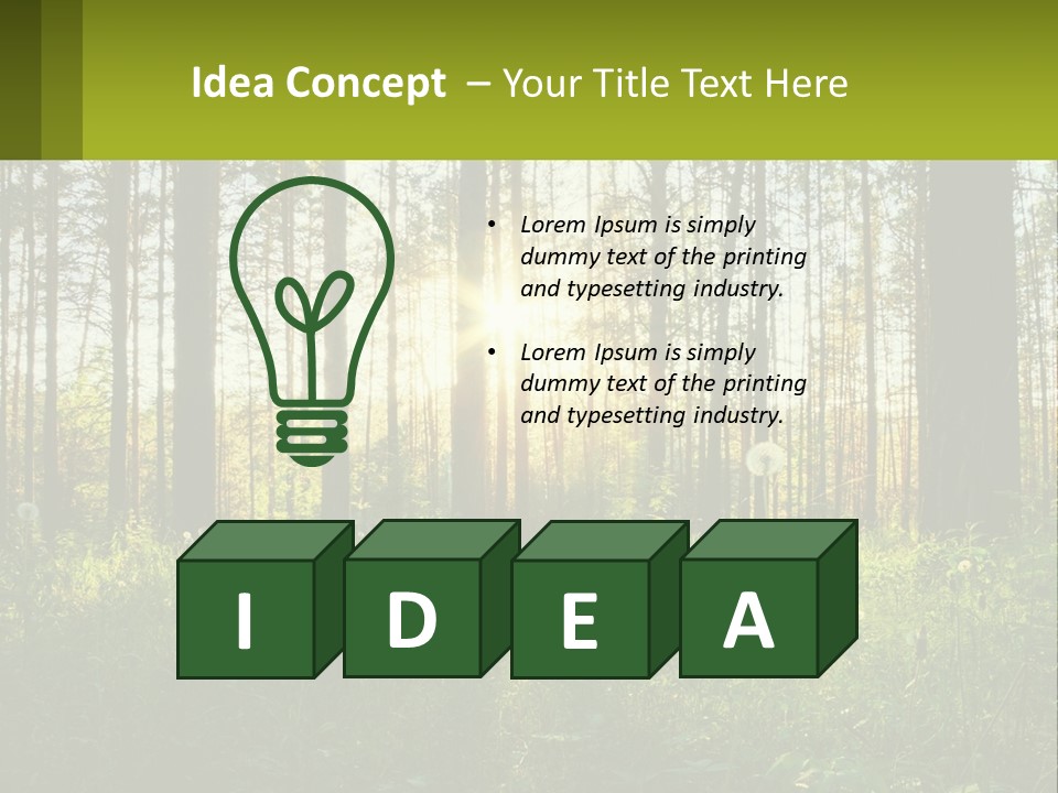 Plant Trees Light PowerPoint Template