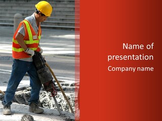 Worker Labor Hard Hat PowerPoint Template