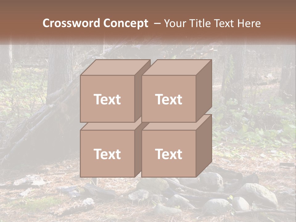 Branch Evergreen Bush PowerPoint Template