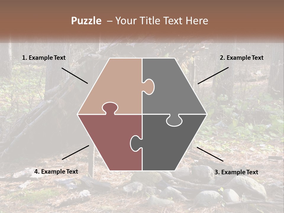 Branch Evergreen Bush PowerPoint Template