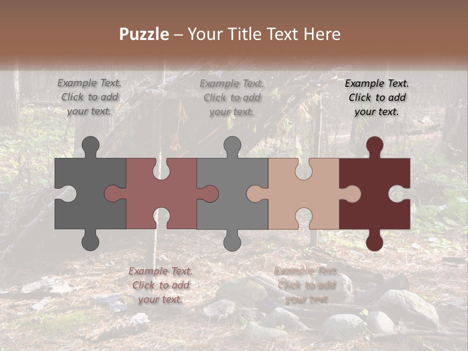 Branch Evergreen Bush PowerPoint Template